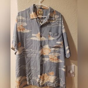 Tommy Bahama Blue Floral Button-Up Shirt